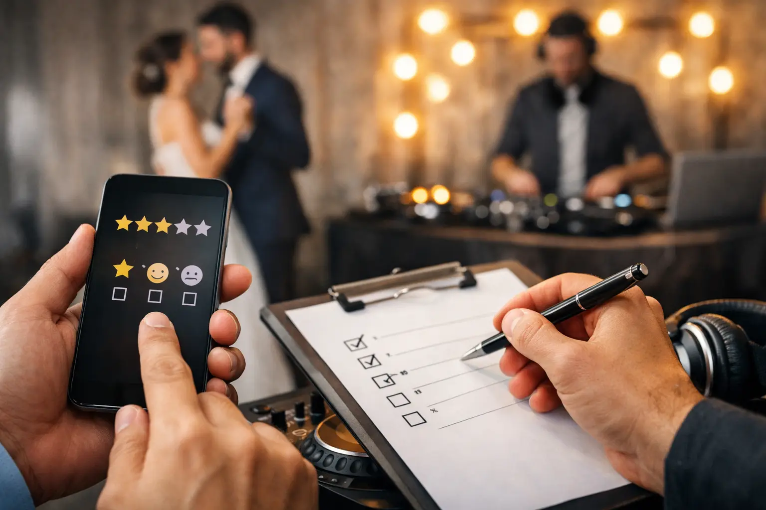 Évaluer les expériences de DJ de mariage