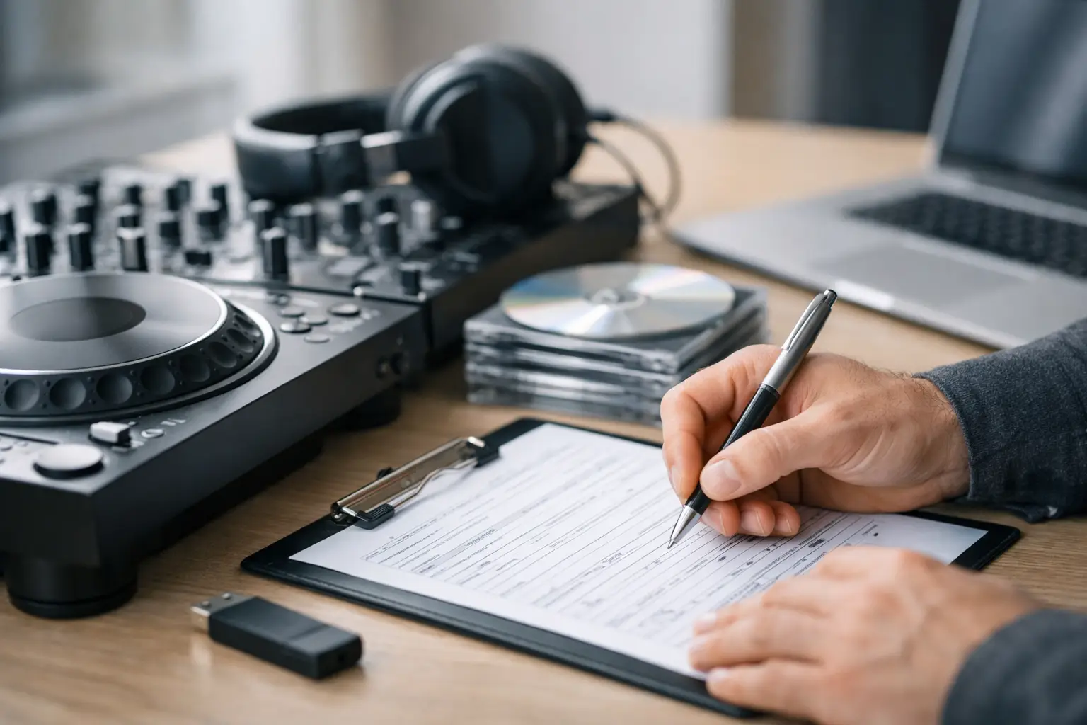 Musikbogen für DJ richtig ausfüllen