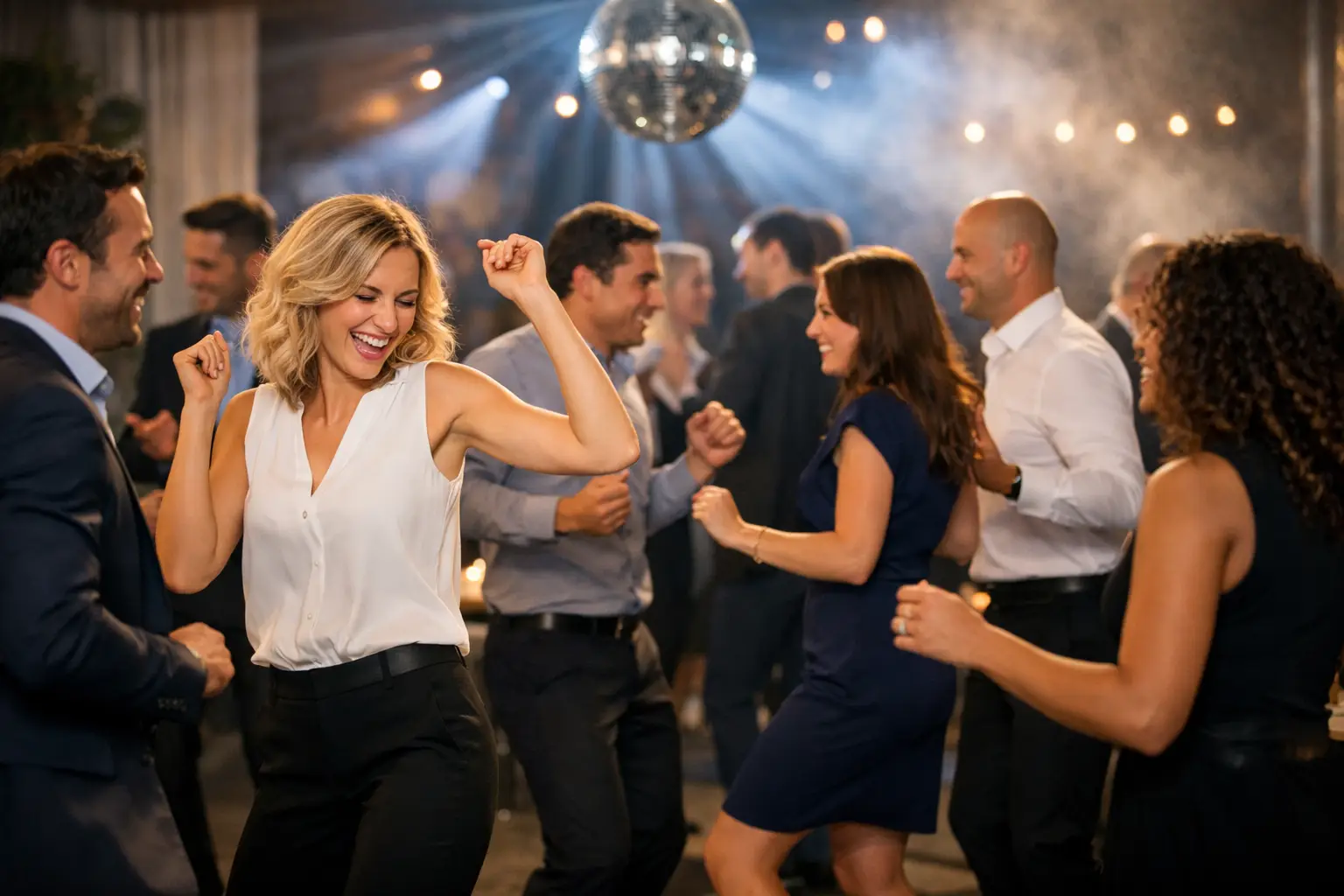 Plan a company party with a full dance floor